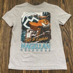 Magellan Outdoors Gray T-Shirt with ATV Graphic
